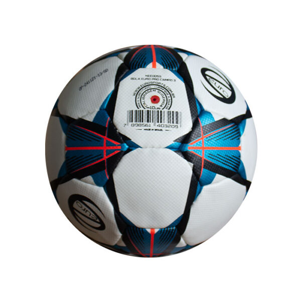 Bola Euro Campo 3 Linha Pró Azul - Image 3